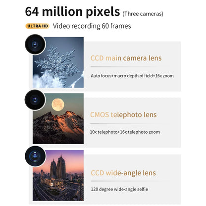 64MP 4K Digital Camera with Touchscreen